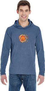 Sleeping Sun Pigment Hoodie Yoga Tee Shirt - Yoga Clothing for You