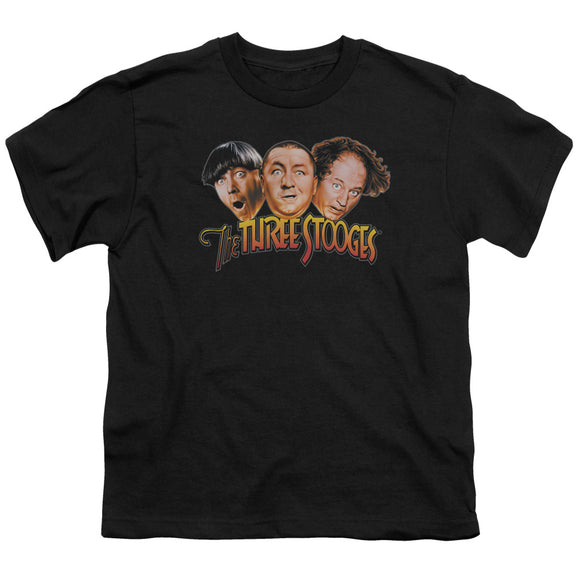 Three Stooges Kids T-Shirt Logo Black Tee - Yoga Clothing for You