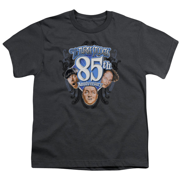 Three Stooges Kids T-Shirt 85th Anniversary Charcoal Tee - Yoga Clothing for You