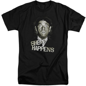 Three Stooges Tall T-Shirt Shemp Happens Black Tee - Yoga Clothing for You