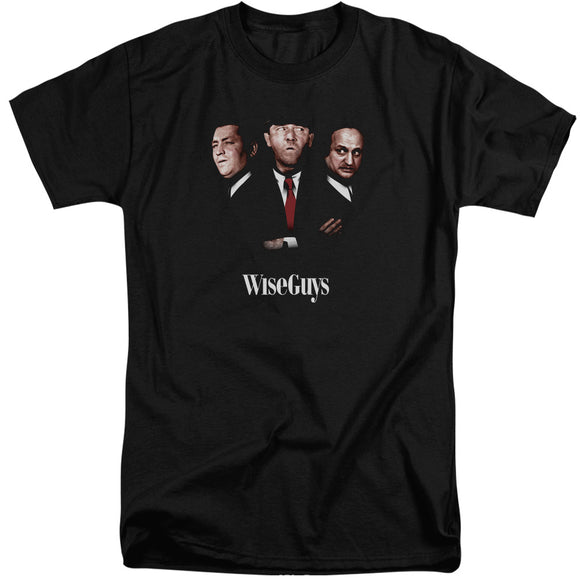 Three Stooges Tall T-Shirt Wise Guys Portrait Black Tee - Yoga Clothing for You
