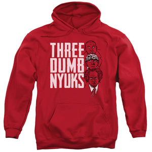 Three Stooges Hoodie Three Dumb NYUKS Red Hoody - Yoga Clothing for You