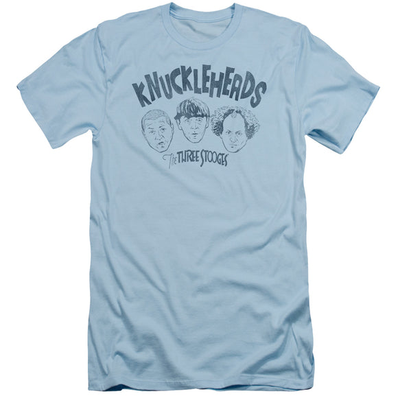 Three Stooges Slim Fit T-Shirt Knuckleheads Light Blue Tee - Yoga Clothing for You