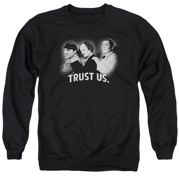 Three Stooges Sweatshirt Trust Us Black Pullover - Yoga Clothing for You