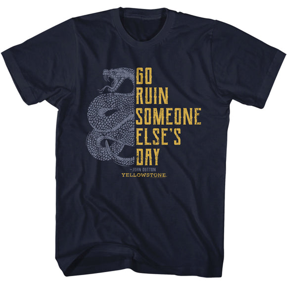 Yellowstone Go Ruin Someone Else's Day Navy Tall T-shirt - Yoga Clothing for You