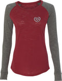 OM Heart Pocket Print Preppy Patch Yoga Tee Shirt - Yoga Clothing for You