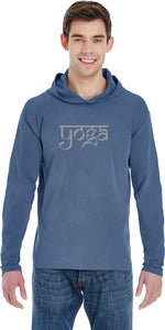 Sanskrit Yoga Text Pigment Hoodie Yoga Tee Shirt - Yoga Clothing for You