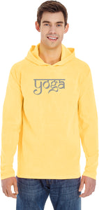 Sanskrit Yoga Text Pigment Hoodie Yoga Tee Shirt - Yoga Clothing for You