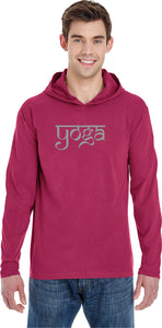 Sanskrit Yoga Text Pigment Hoodie Yoga Tee Shirt - Yoga Clothing for You