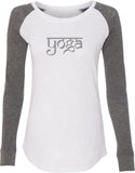 Sanskrit Yoga Text Preppy Patch Yoga Tee Shirt - Yoga Clothing for You